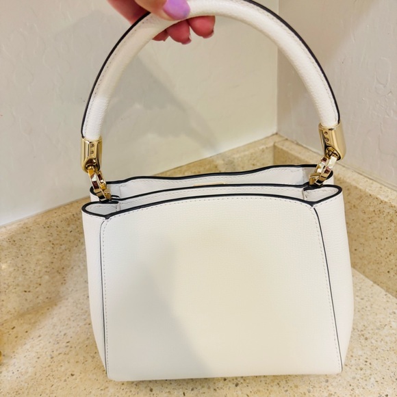 Kate Spade NWT $389 Phoebe White Satchel with Floral embroidery - Picture 5 of 8